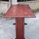 restored bistro table teak finish 1950