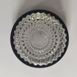 Applique en verre ciselé et métal laqué 1970