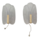 Pair of wall lights by Carl Fagerlund for Orrefors 1970s