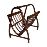 Vintage 1960s rattan magazine holder