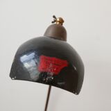 Dutch Curved Mid-Century Floor Lamp with Mercury Shade