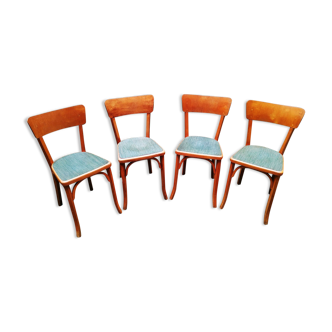 Série de quatre chaises bistrot