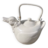 White porcelain duck teapot