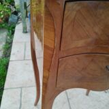 Pair of Louis XV style bedside tables with marble top