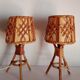 Paire de lampes en bambou