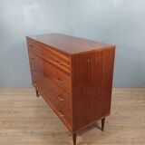Vintage mahogany veneer chest of drawers