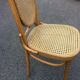 2 light wooden chairs. , seated and fluted backrest. Thonet No 17?