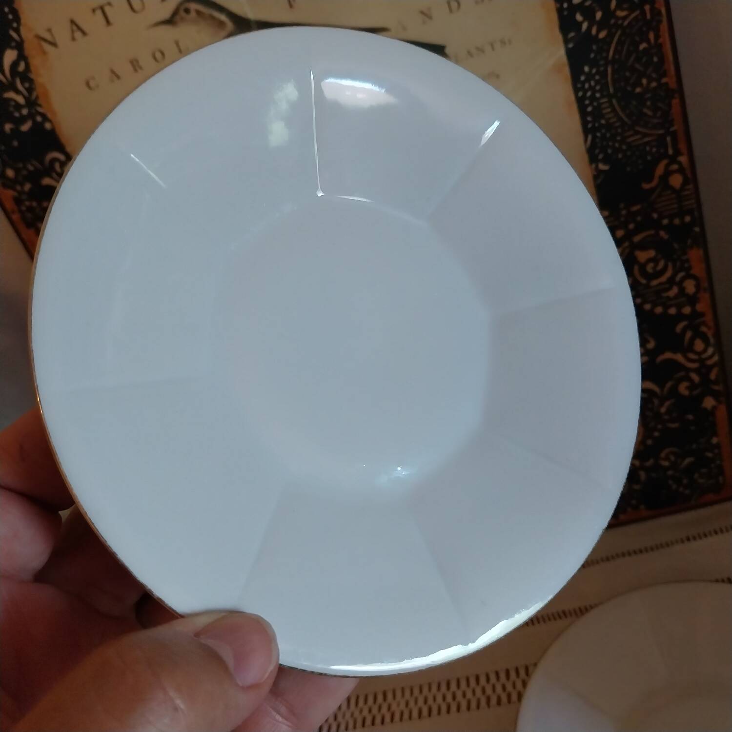 Antique porcelain cups and saucers