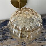 Vintage chiseled glass wall lamp