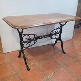 Bistro table cast iron base 112cms long