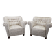 Pair of Art Deco club armchairs, Czechoslovakia, 1940s