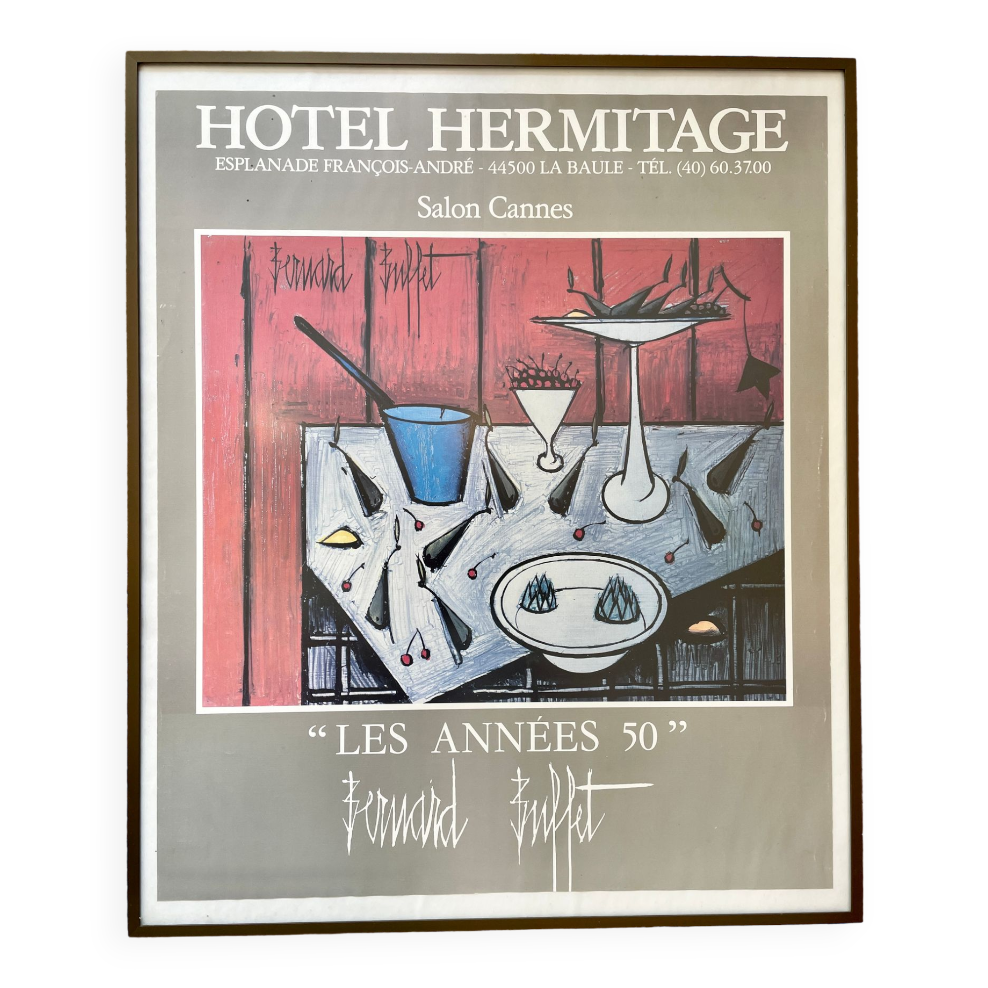 Poster exhibition Bernard Buffet - La Baule 1980
