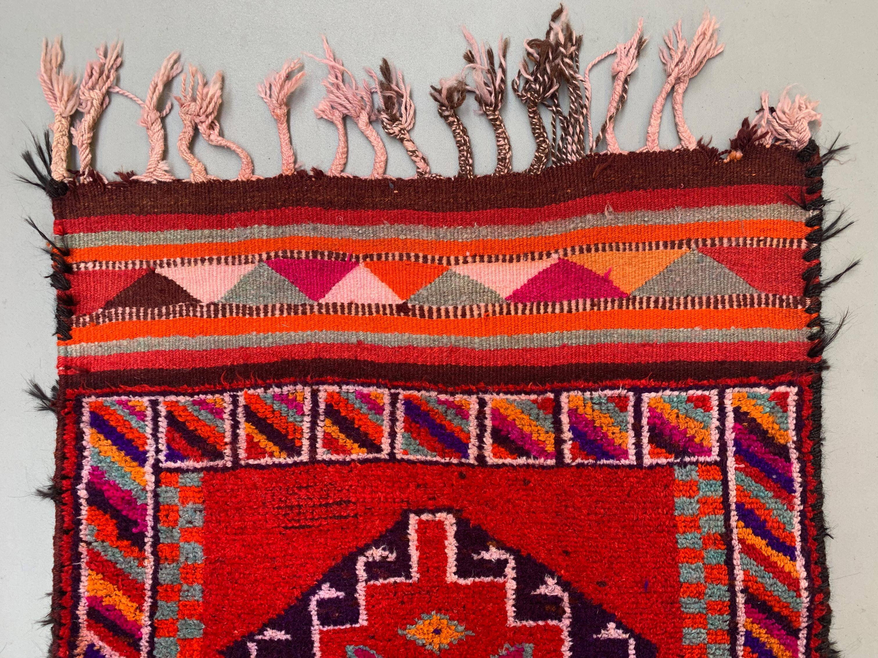 Vintage Turkish  Tribal Runner 417x94 cm veg dye wool rug tribal, handmade