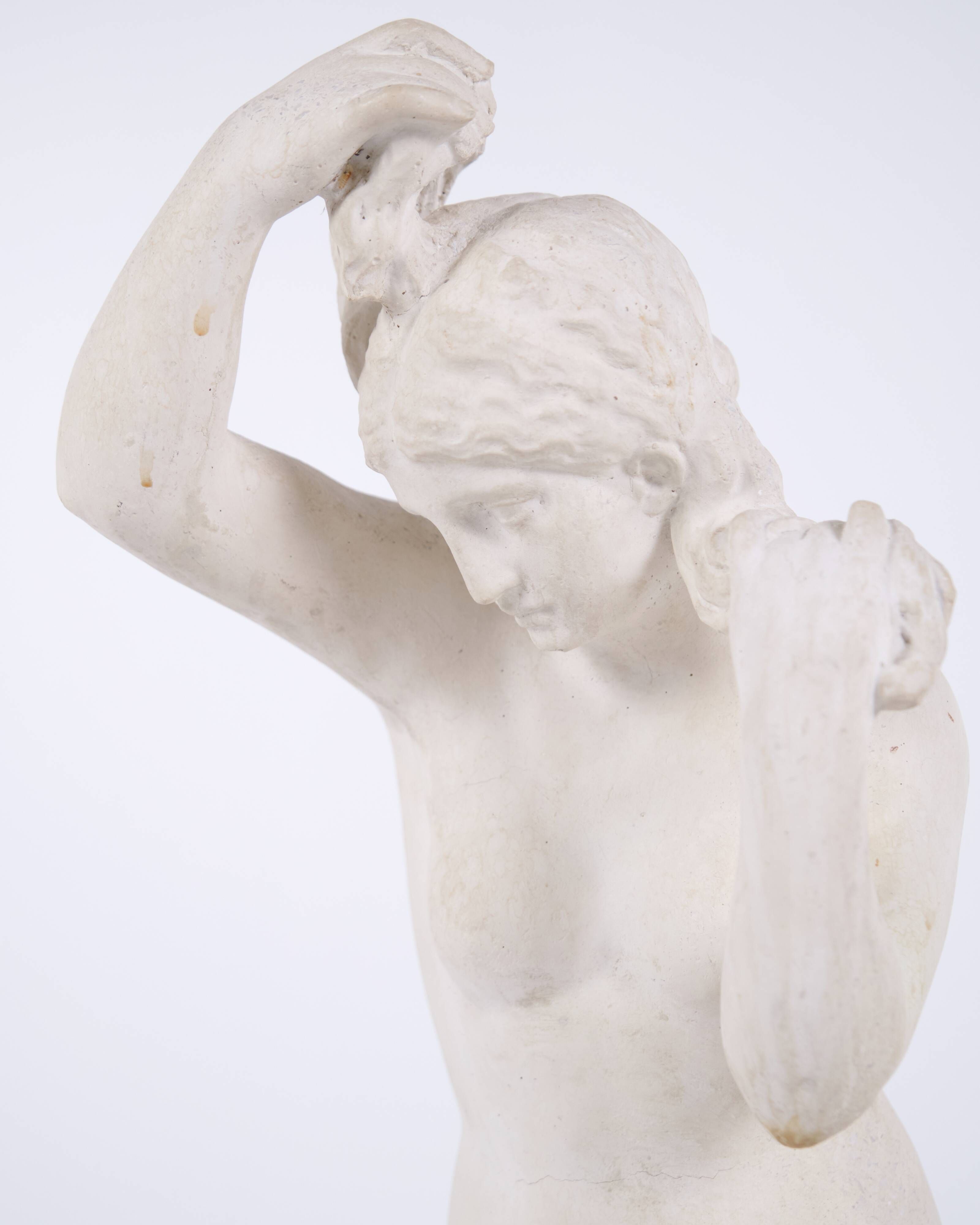 Sculpture – Female figure – Partially undressed – Biscuit porcelain – 1920s – Rare size