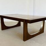 Table basse danoise en teck et céramique, années 1960