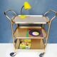 60s English rolling serving trolley