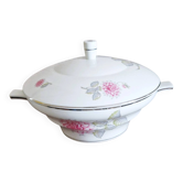 Soupière en porcelaine Haviland blanche avec motifs Dalhia