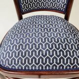 Pair of restored Art Deco style Thonet armchairs in jacquard.