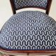 Paire de fauteuils Thonet style Art Déco jacquard restaurés