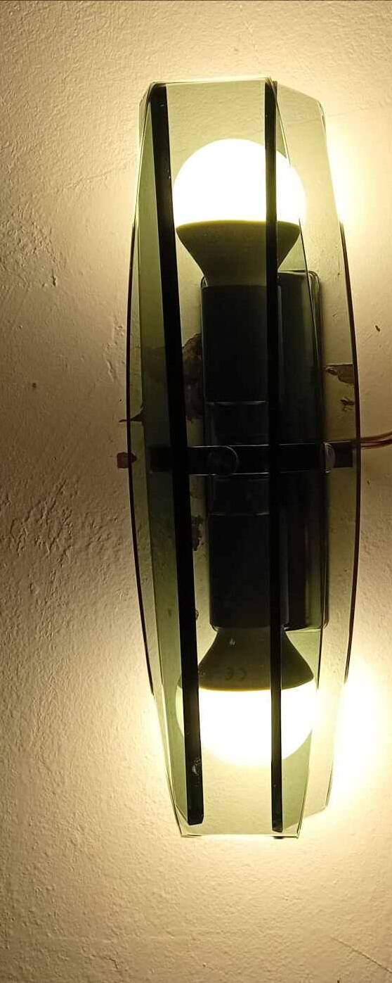 Murano wall lamp fontana arte veca 70s