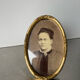 Antique Oval Frame gilded wood 15 cm x 10 cm