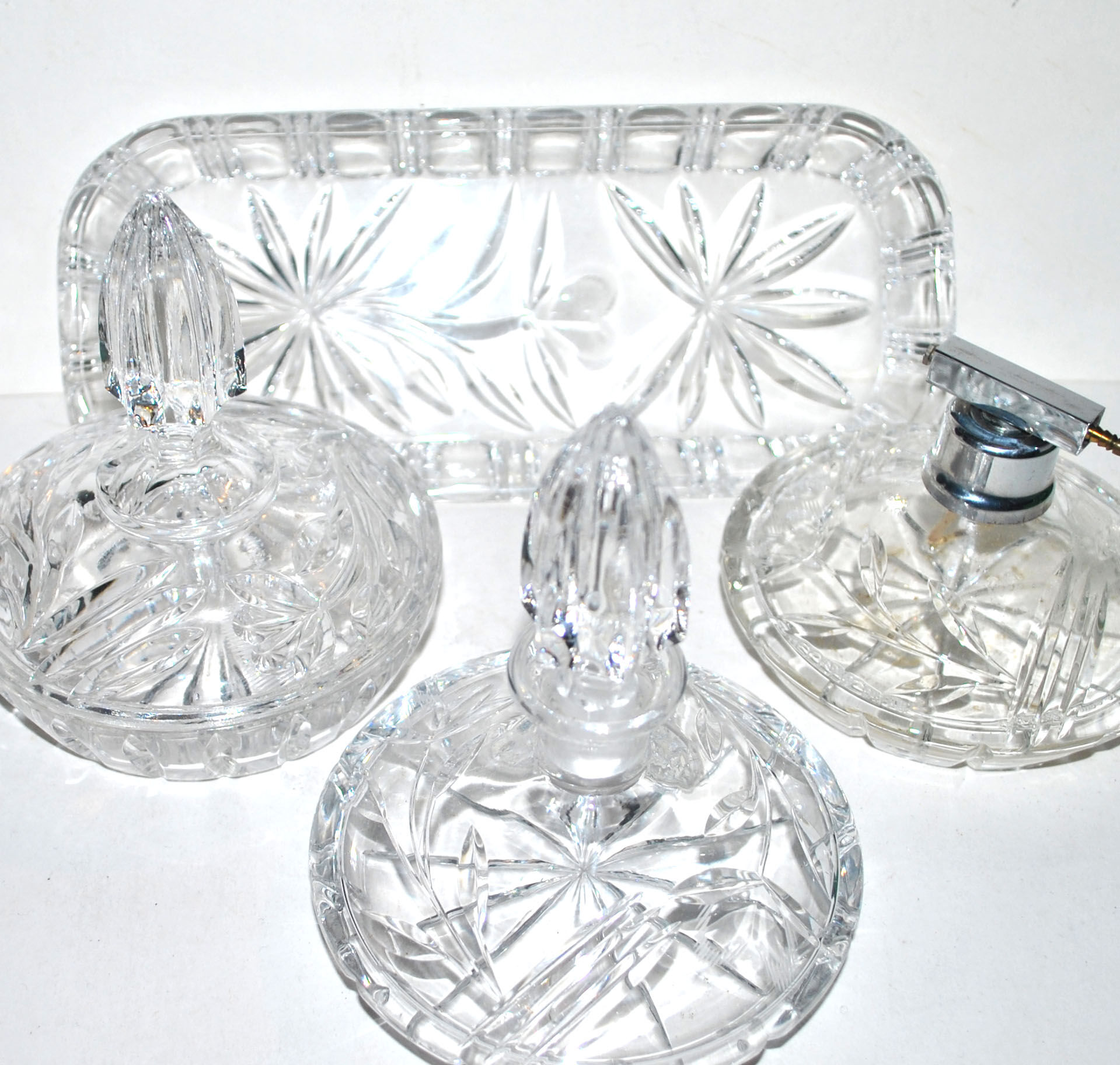 Vintage perfume bottles need to be cut crystal toilet