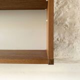 Vintage teak wall bookcase