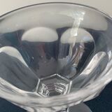8 coupes à champagne anciennes en cristal taillé Talleyrand Baccarat 1930