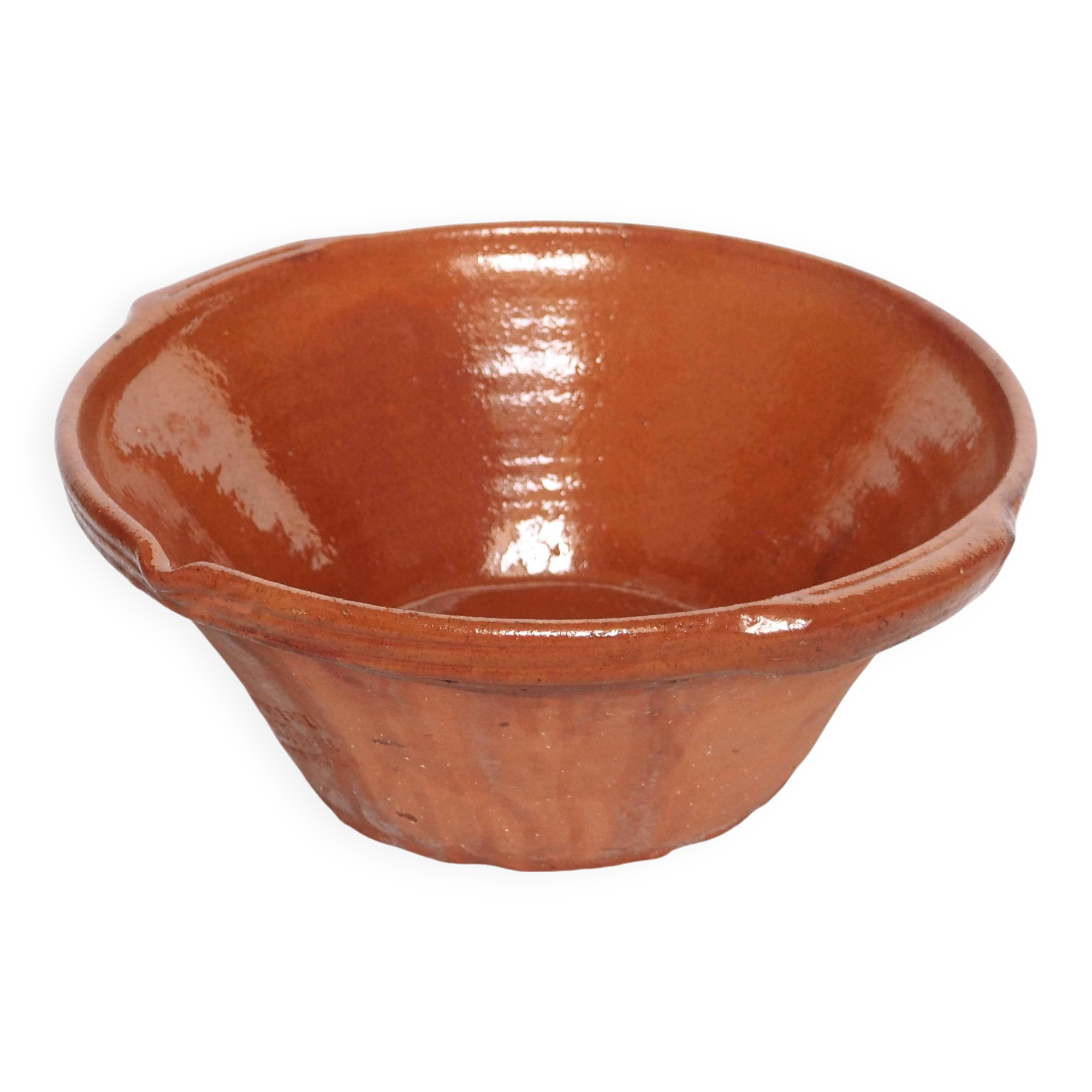 Enamelled terracotta salad bowl