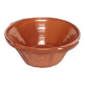 Enamelled terracotta salad bowl