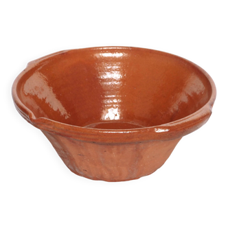Enamelled terracotta salad bowl