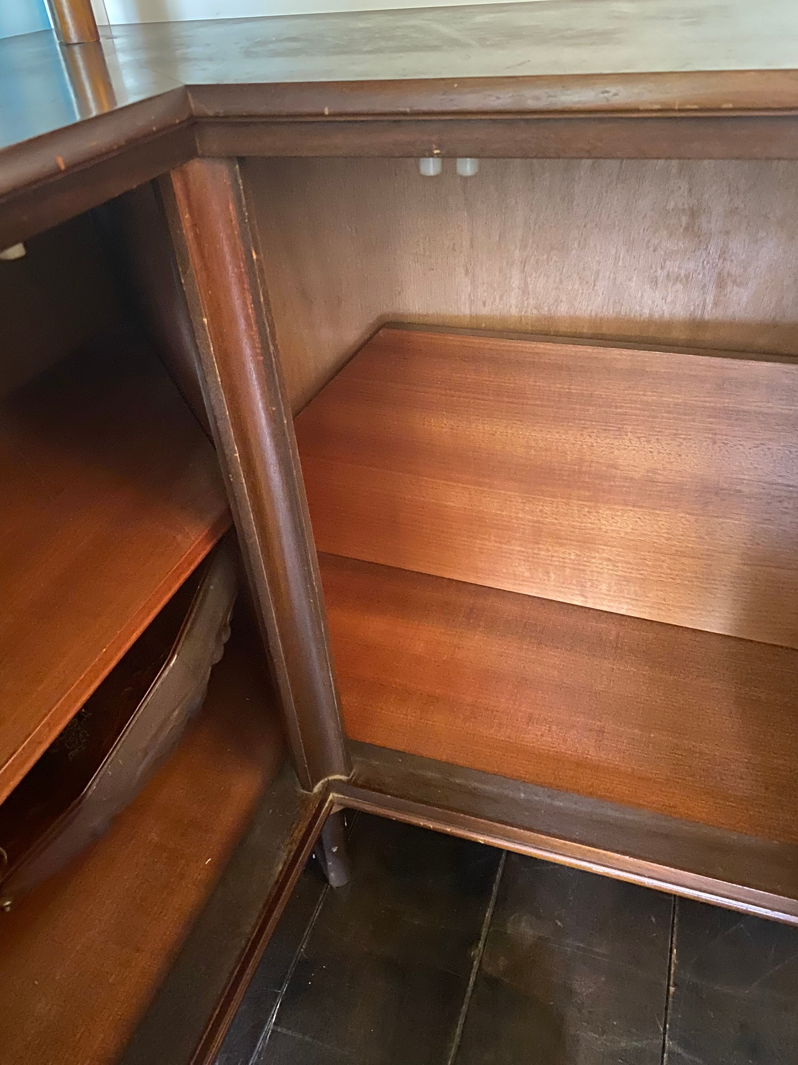 Mid century modern dutch corner wall unit