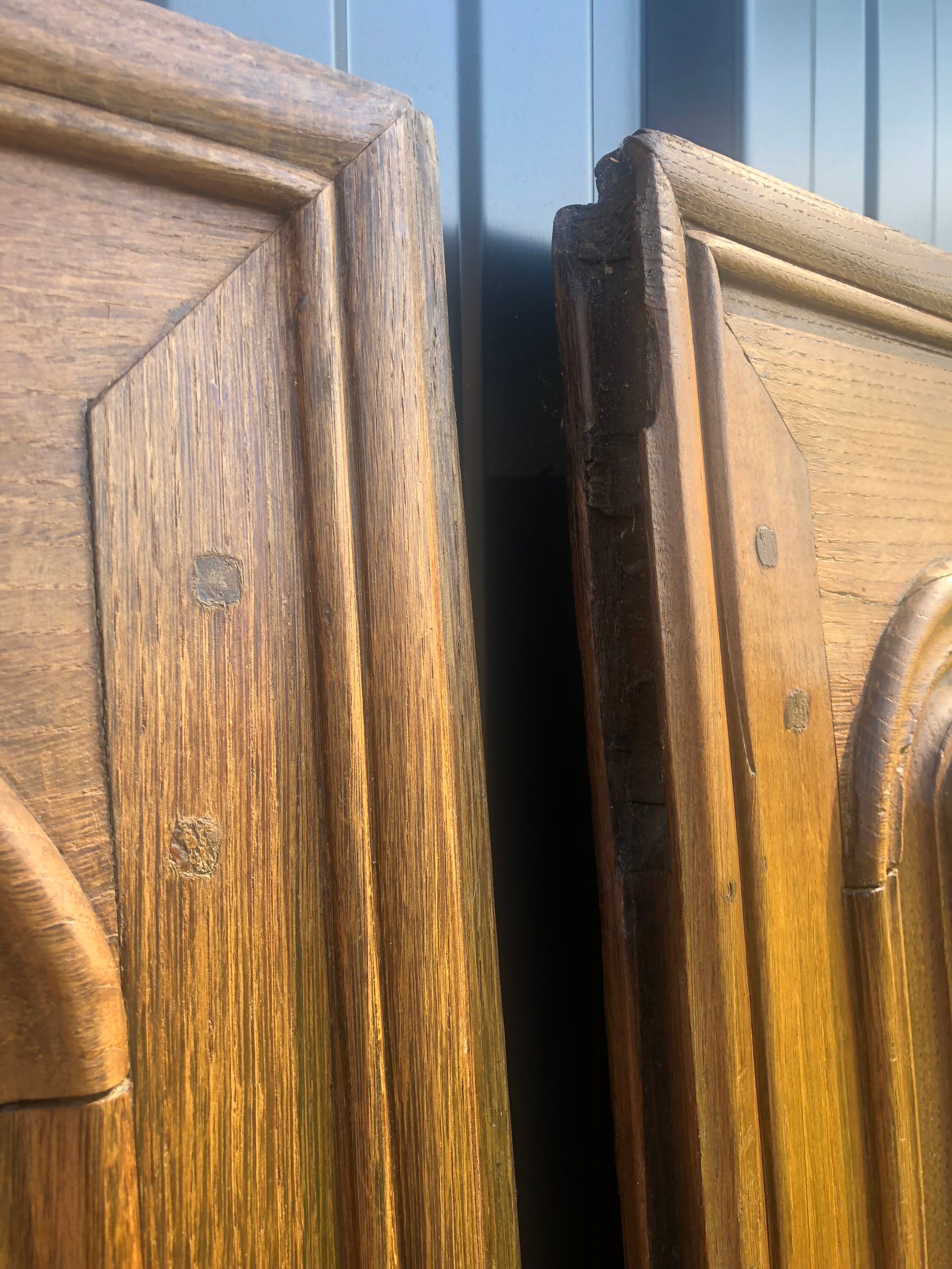 Antique oak doors
