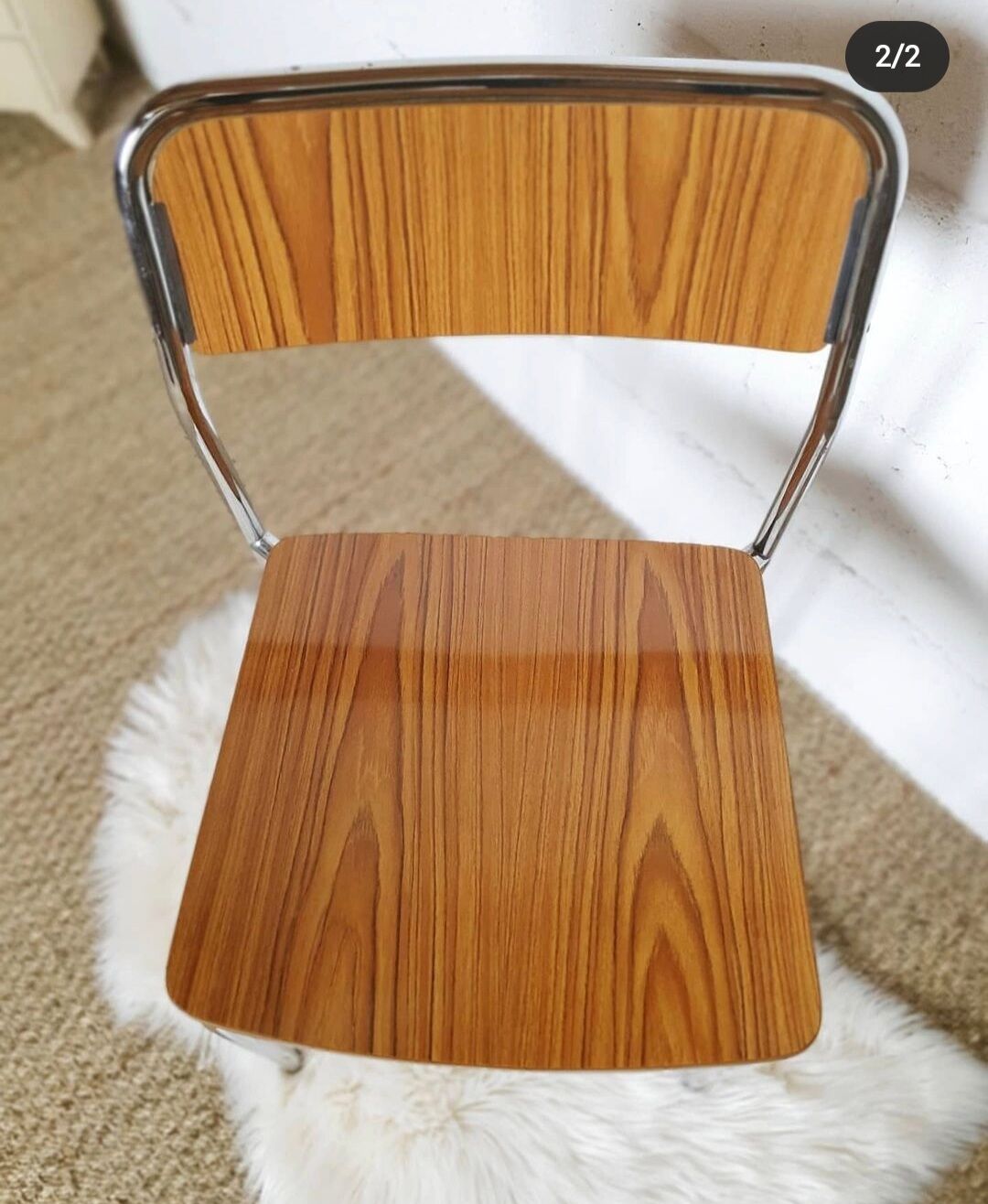 5 Marbled brown formica chairs