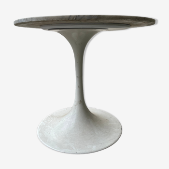 Table design foot tulip top marble