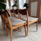 6 Scandinavian corduroy chairs