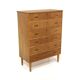 Scandinavian "tallboy" chest of drawers in oak, Sweden, 1950