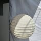 Average suspension in rattan and natural linen, Japanese-style, round D:40.