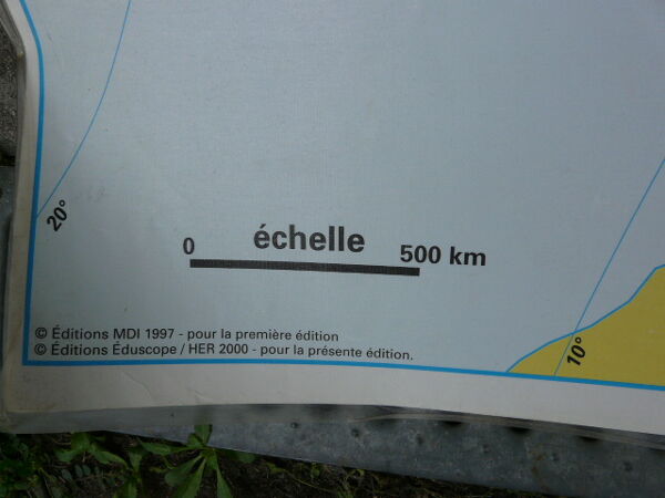 Carte scolaire poster vintage Europe édition Eduscope MDI affiche ancienne