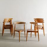Ensemble de huit chaises de salle à manger danoises du milieu du siècle par Hans J. Wegner, années 1950