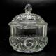 Sugar bowl, postmodern new look, pressed glass, Poland, 1970s