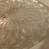Set of one table mat and two crystal bottle bottoms