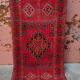 Tapis berbère marocain vintage Boujaad de Khenifra 250x120 cm