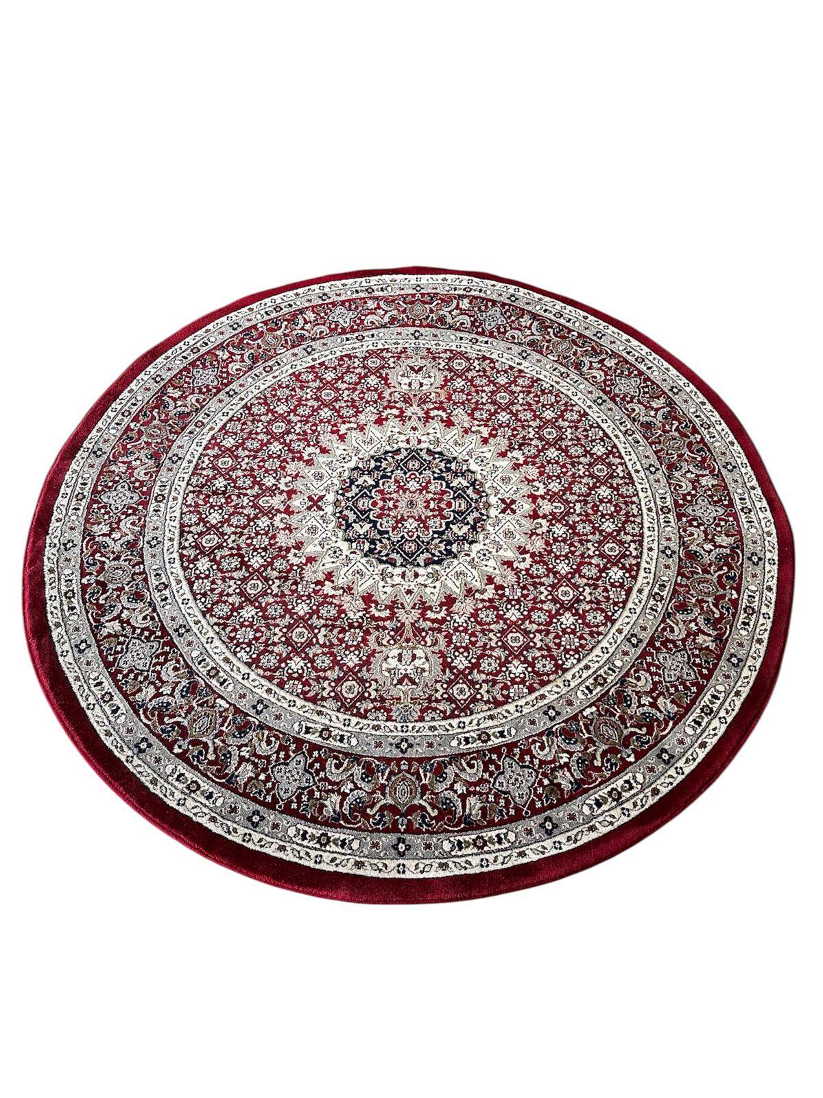 Round oriental wool rug 2m