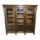 Empire Style Swan Neck Mahogany Bookcase with 4 Doors