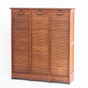 Vintage filing cabinet. Oak wood. Restored. France, 1940s-1950s.