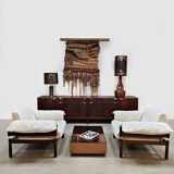 Vintage rare Brazilian lounge chairs Percival Lafer 1960s