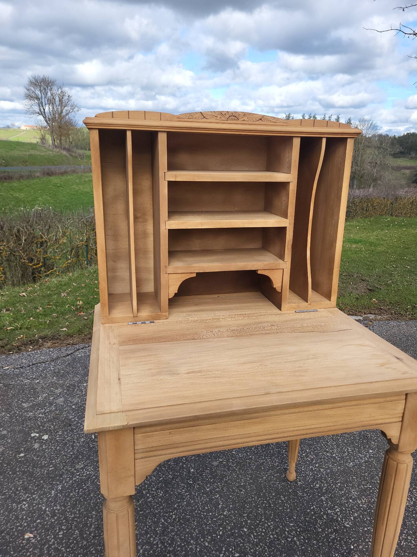 Solid wood desk