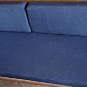 Sofa-lit convertible en teck danois avec compartiment pour dossier, années 1960.