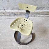 Unique set of 4 metal tractor seat chairs, 1990